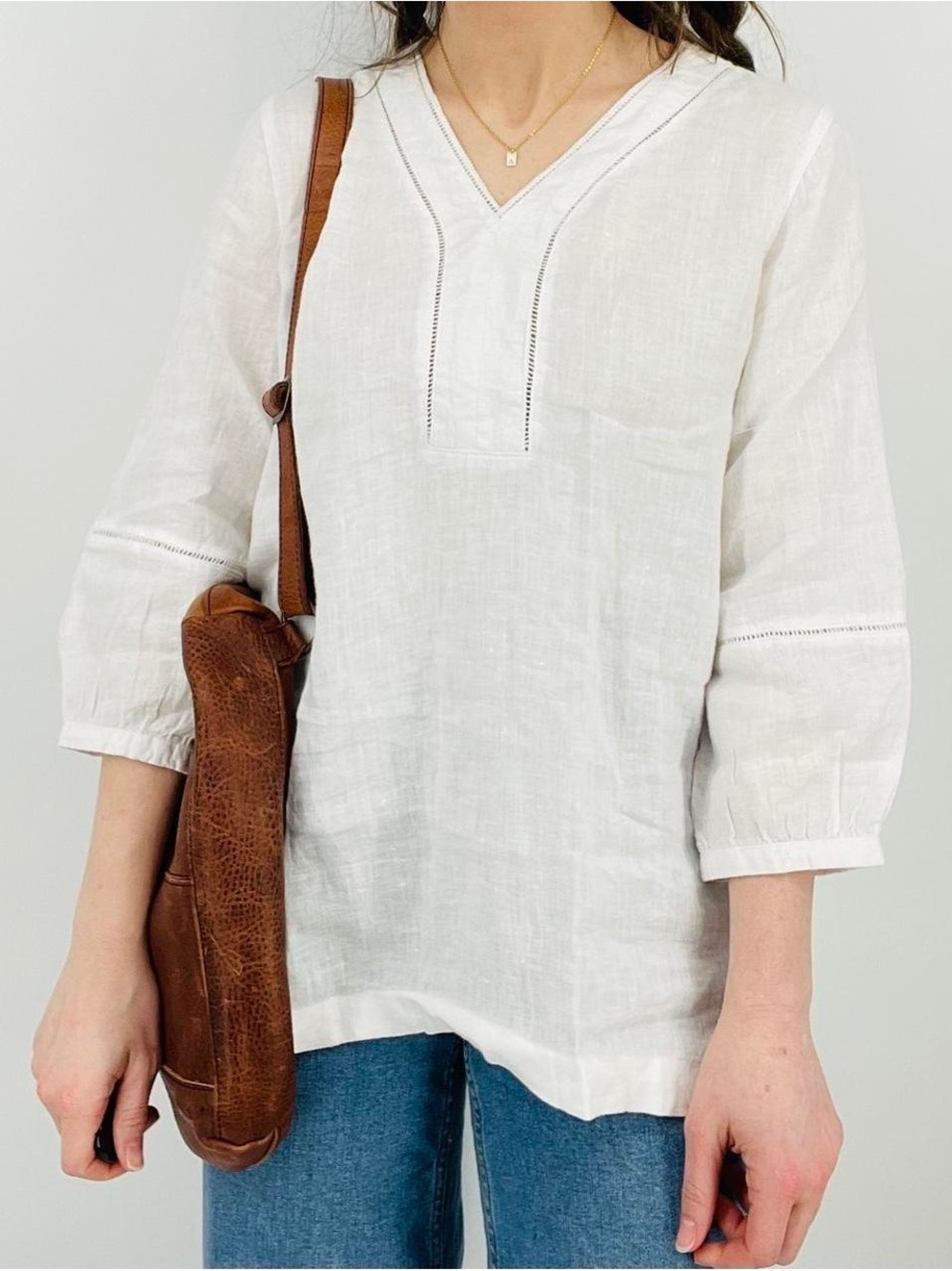 Joie White Linen Top